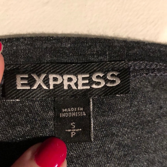 Express Dark Heather Form Fitting Dress - Picture 5 of 6